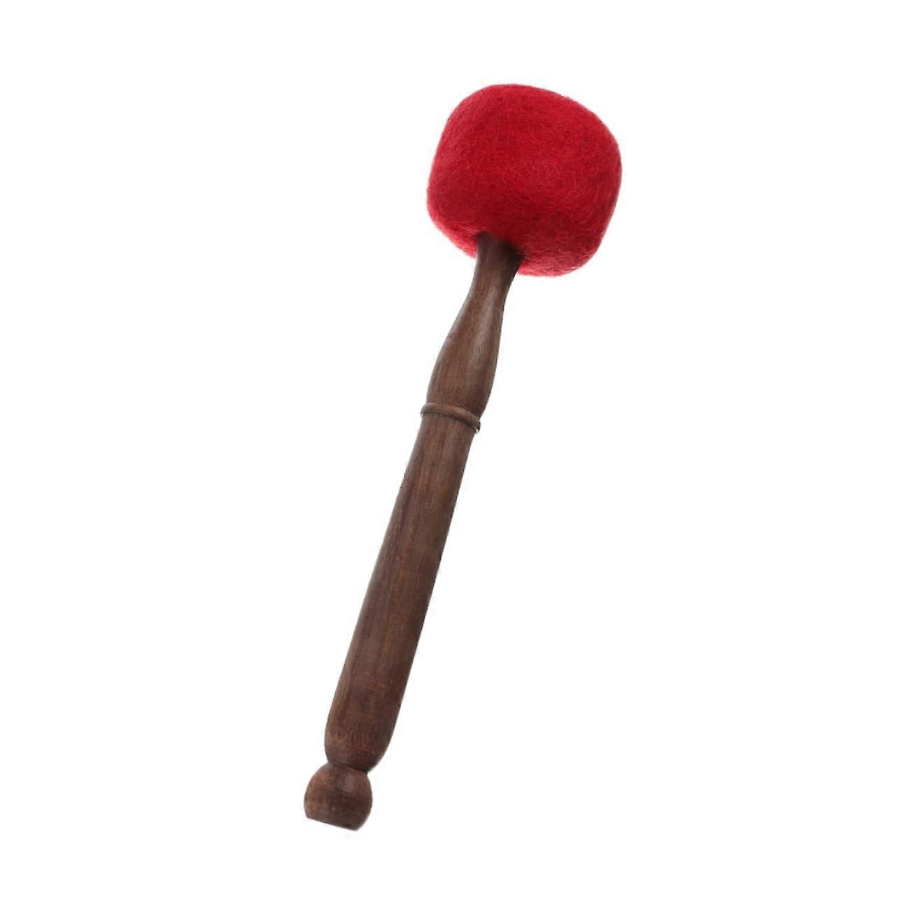 Nepal Sound Bowl Set with Wooden Mallet for Meditation - Red Chanting Bowl for Relaxation and Mindfulness
