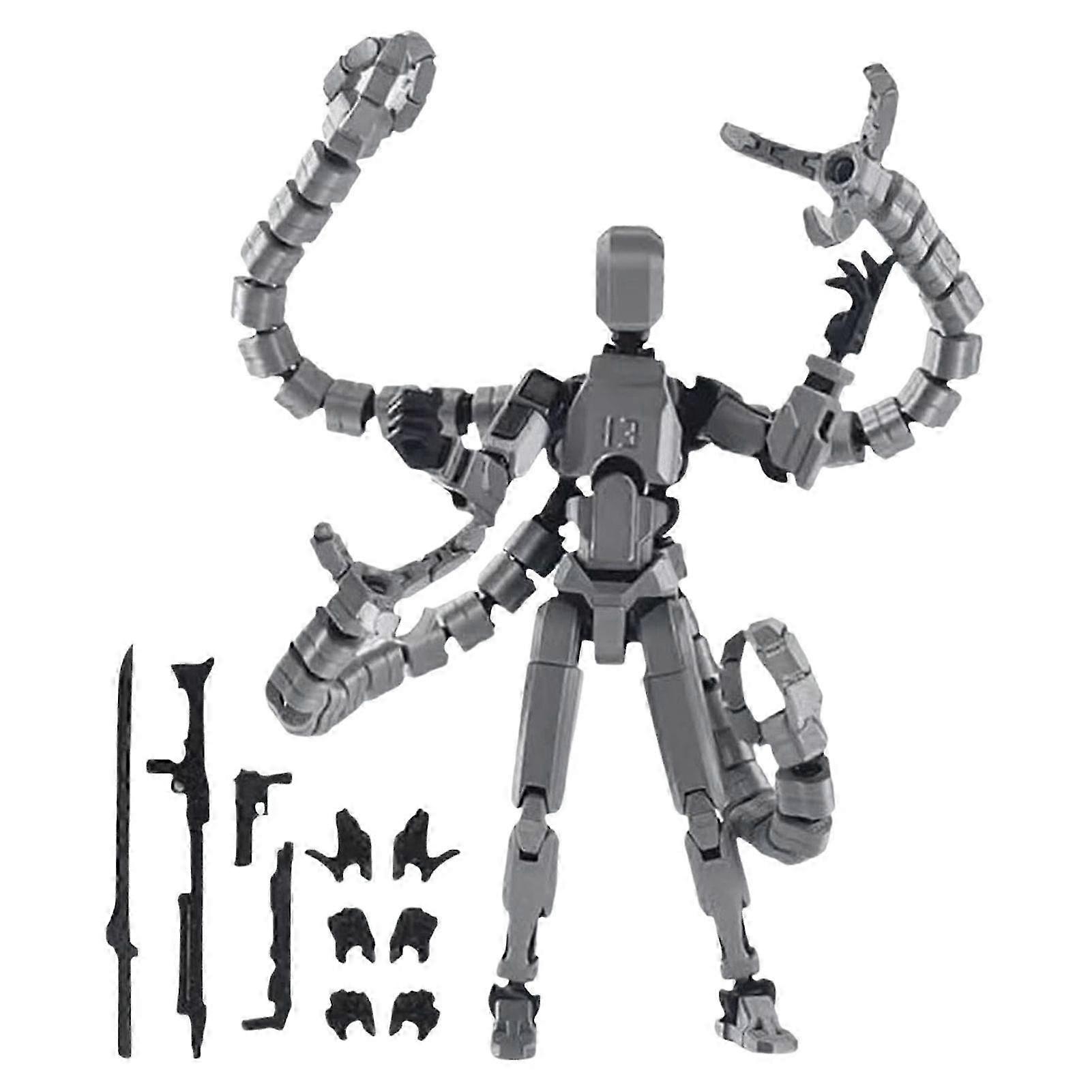Articulated Robot Model Toy with Long Tentacles Accessory Movable Joints 3D Printed Dummy Figurine