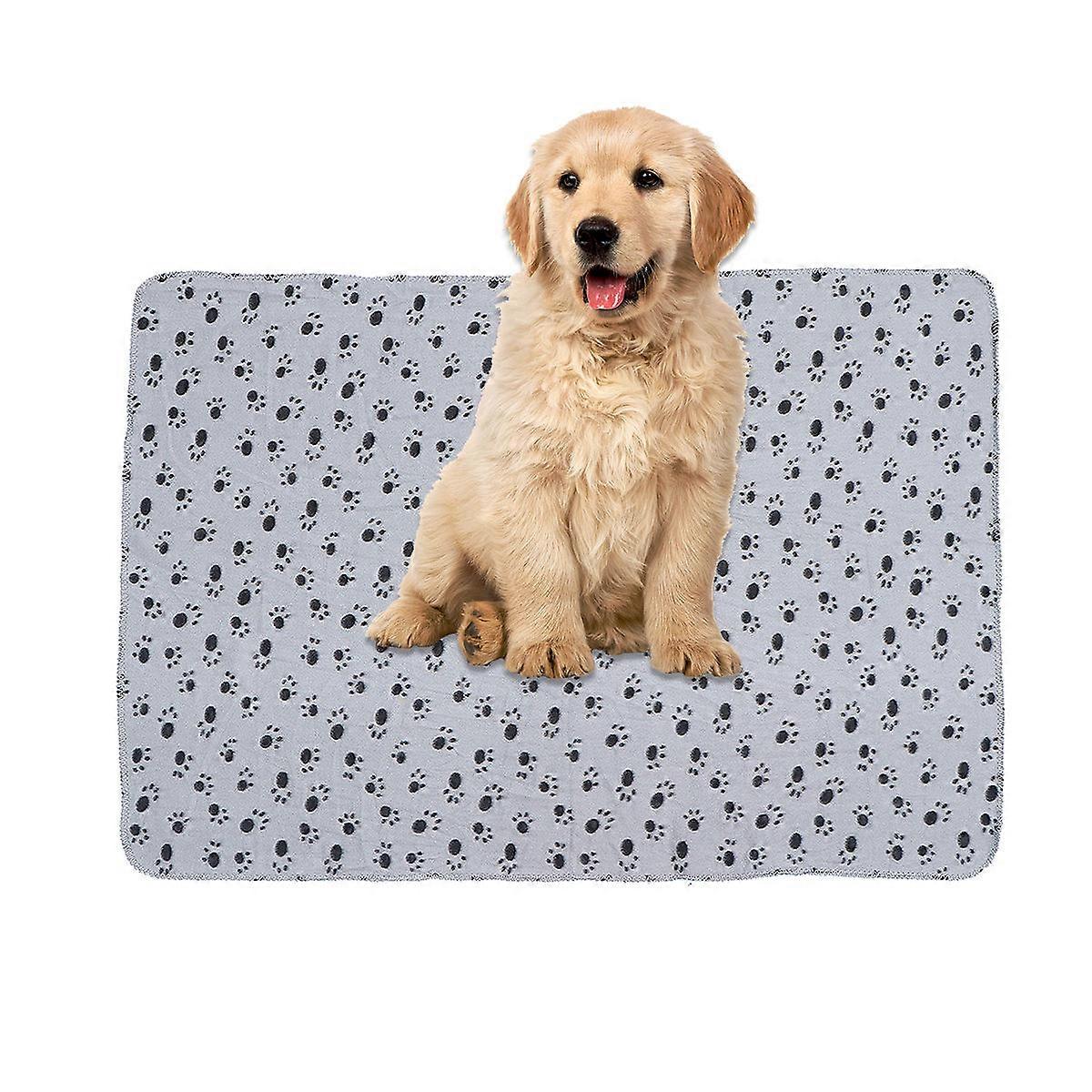 Pet Sleep From Soft Material Featuring Dog Claw Pattern In Grey Measuring 140x100cm For Warmth And Comfort Suitable For Dogs And Cats 1Pack