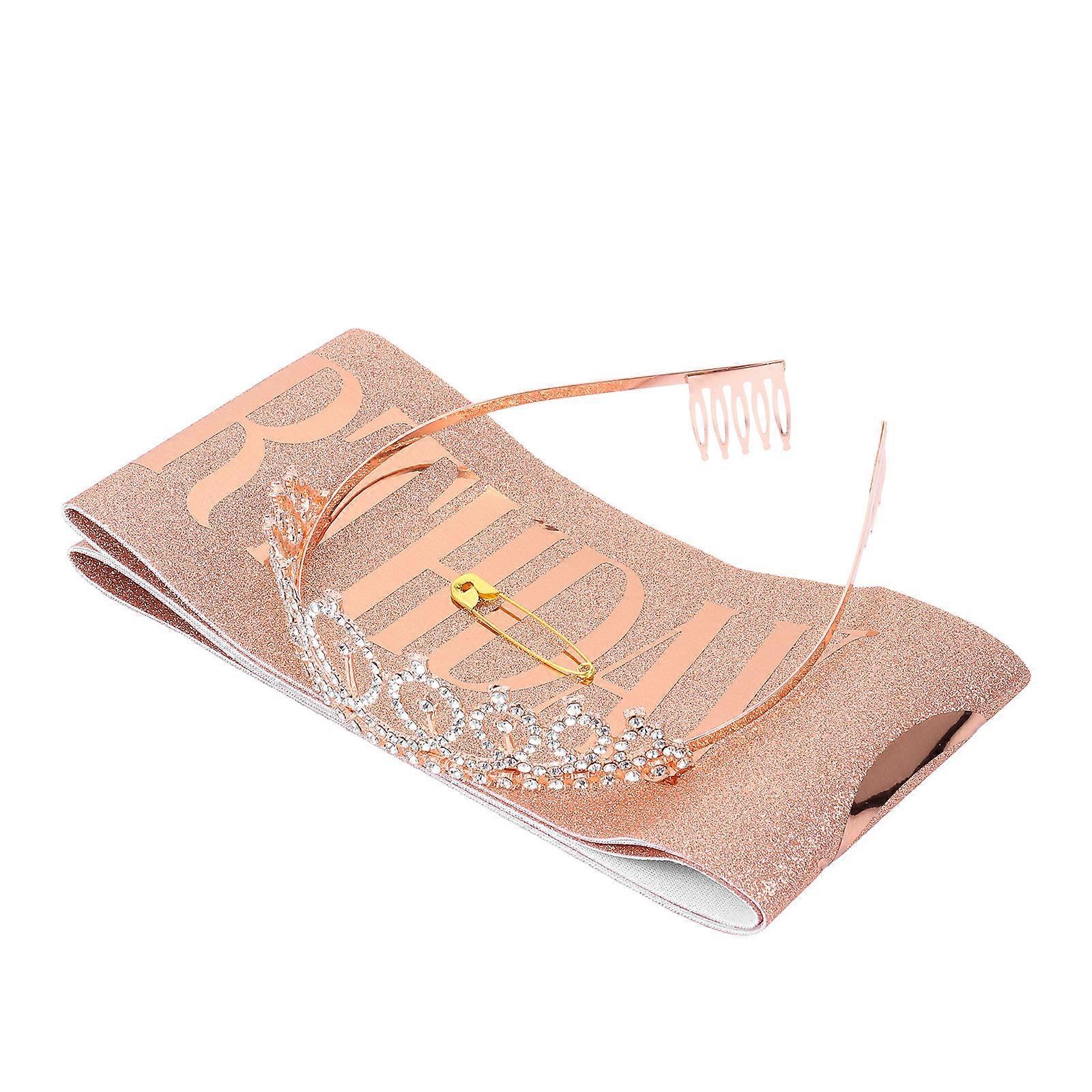 Birthday Queen Crown Sash Elegant Elastic Headband for Party & Photo Props