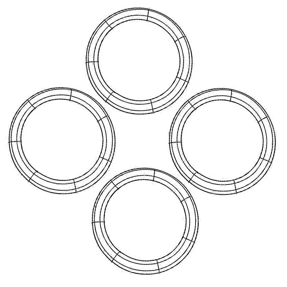4 Pcs Iron Flower Wreath Hoops for DIY Garland Frame Wreath Loop Accessories