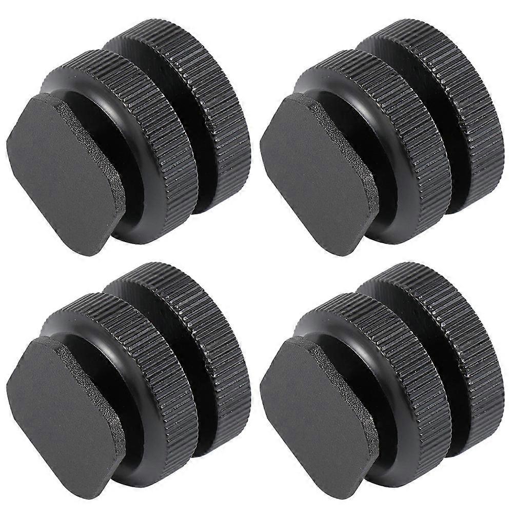 Black Camera Bracket Mount Made of Aluminum Alloy for Camera Use 4 Pieces