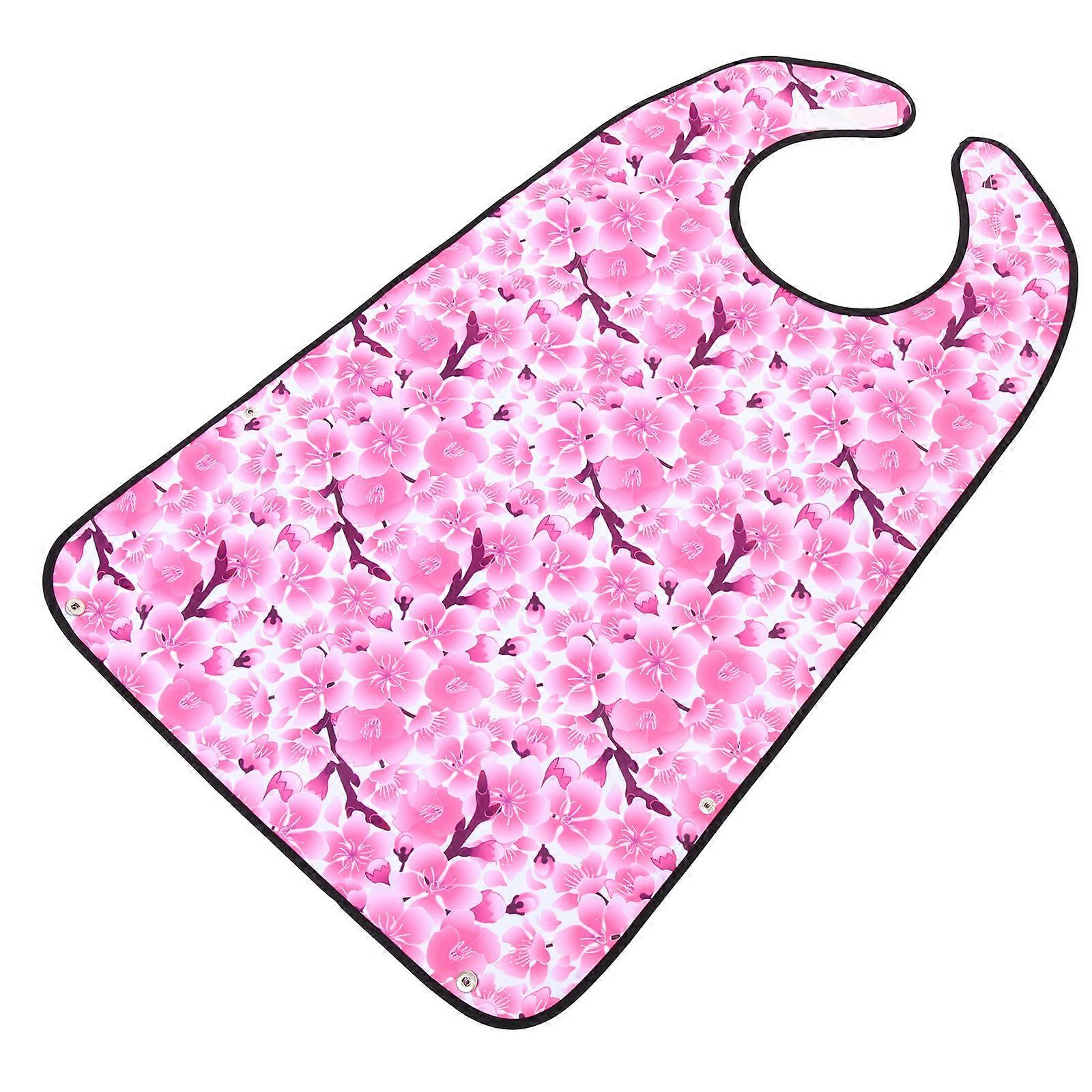Washable Adult Bib For Daily Life With Waterproof Feature In Pink Color 1 Set