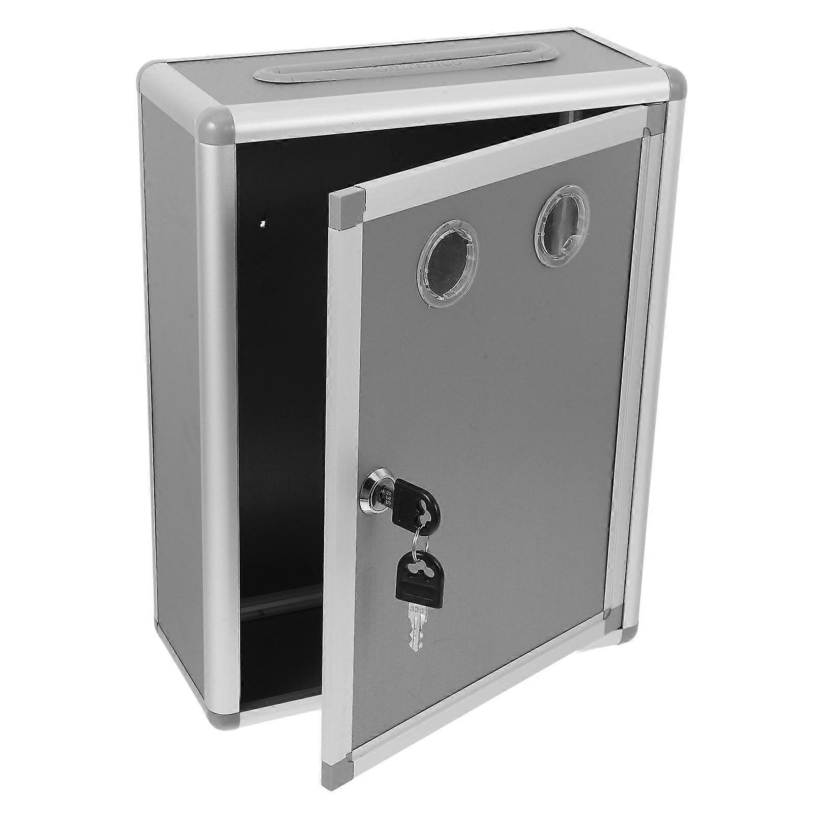 Wall Mount Mailbox with Lock   Secure Suggestion, Complaint, and Donation Box for Home, Office, and Community Use