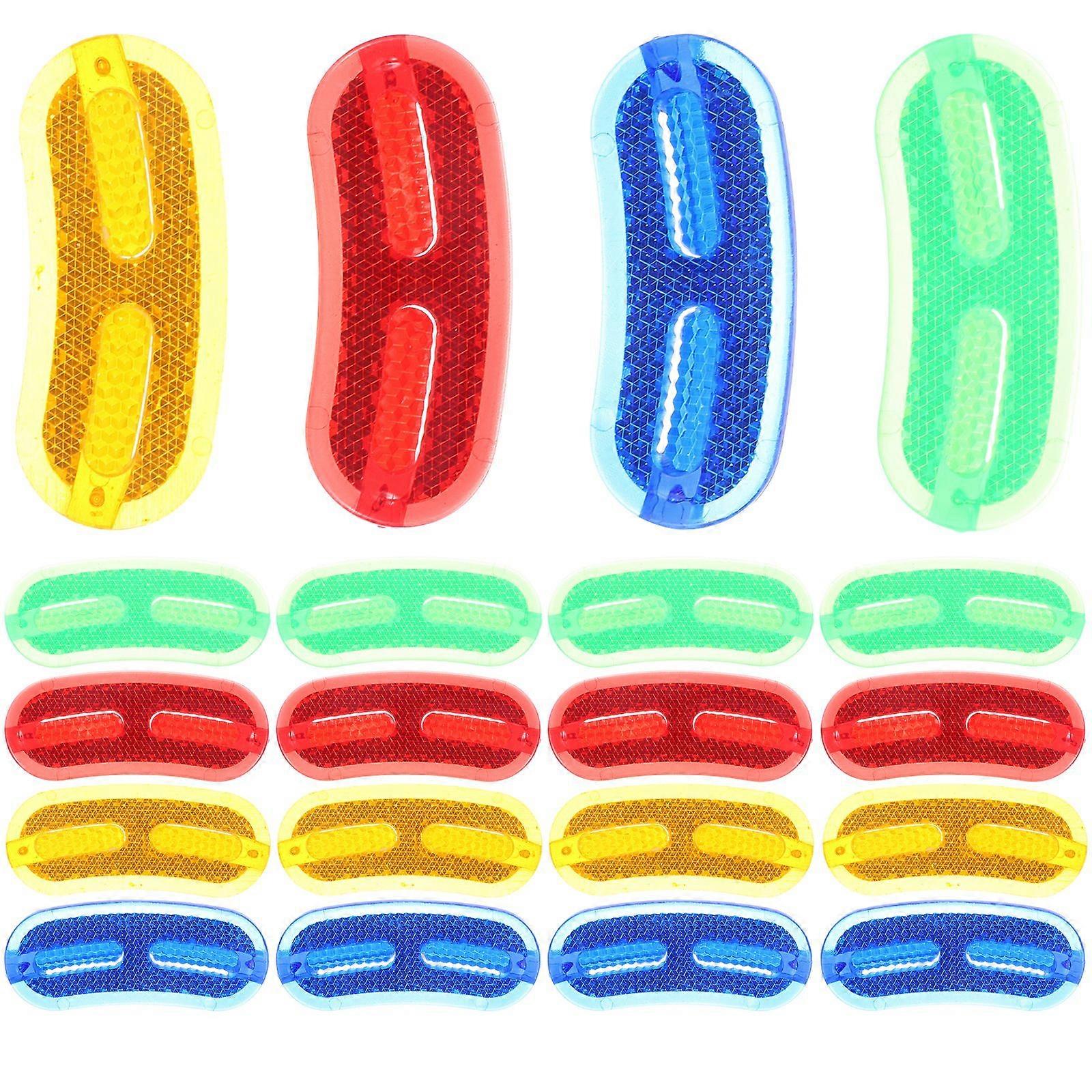 20stk kompakte hjulreflektorer Udskiftelige reflekterende skilte Professionelle cykler reflektorer