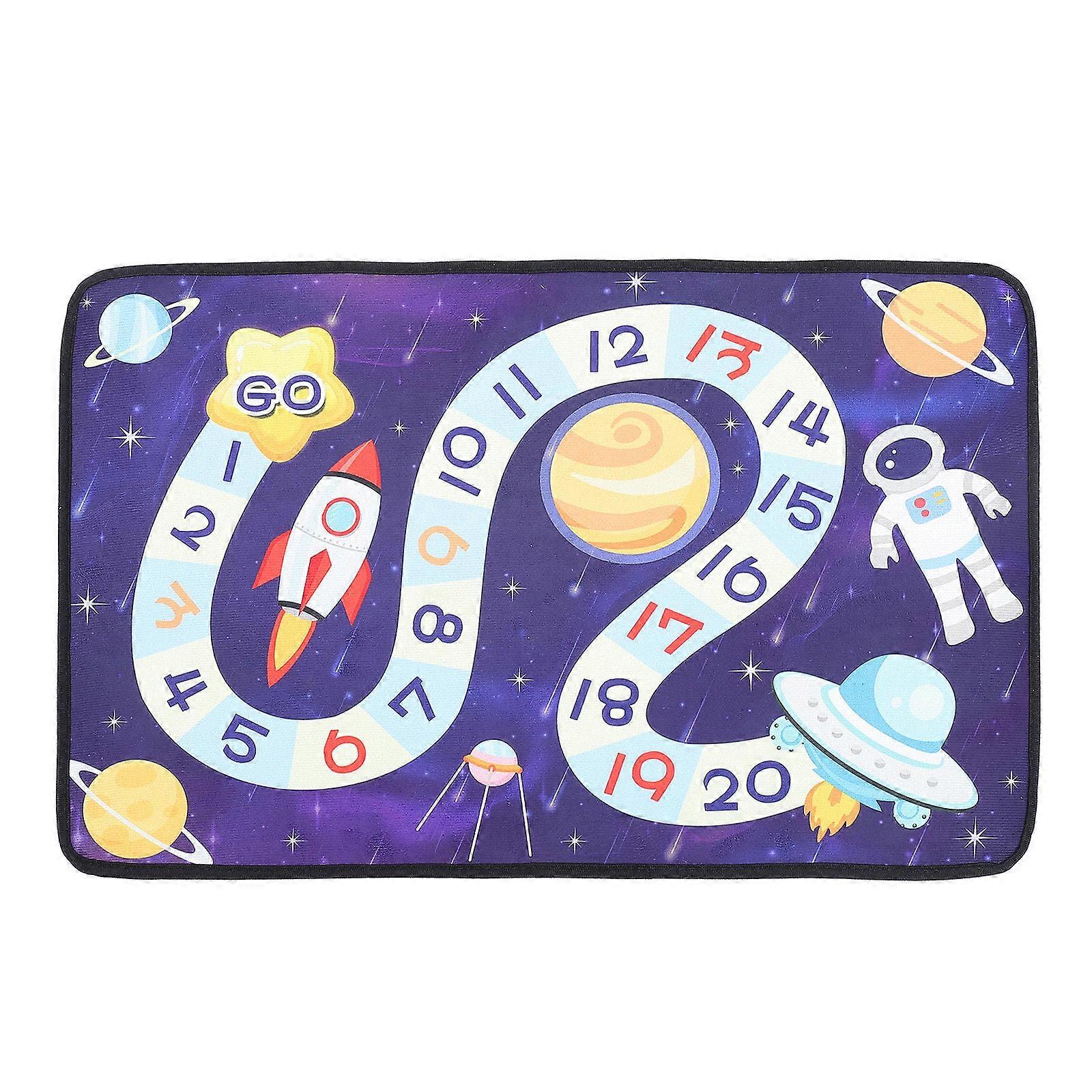 Early Education Rug with Thick Cartoon Play Mat Skid Proof Indoor Educational Game Carpet for Brain Development Hand Eye Coordination Playroom Use