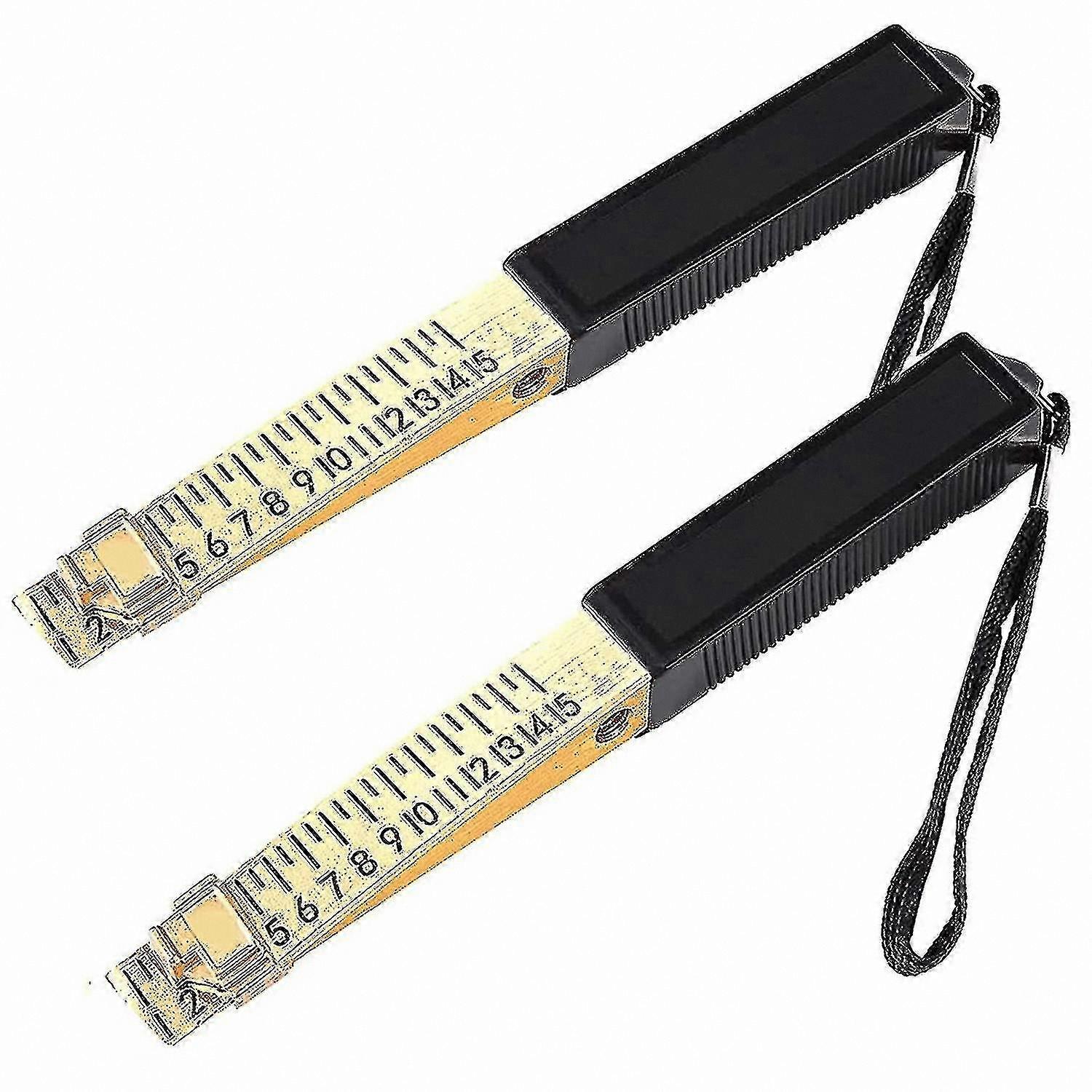 Adjustable Door Gap Gauge Tool, Precision Feeler Wedge for Flatness Inspection, 1-15mm Measurement Range, Black Engineering Ruler