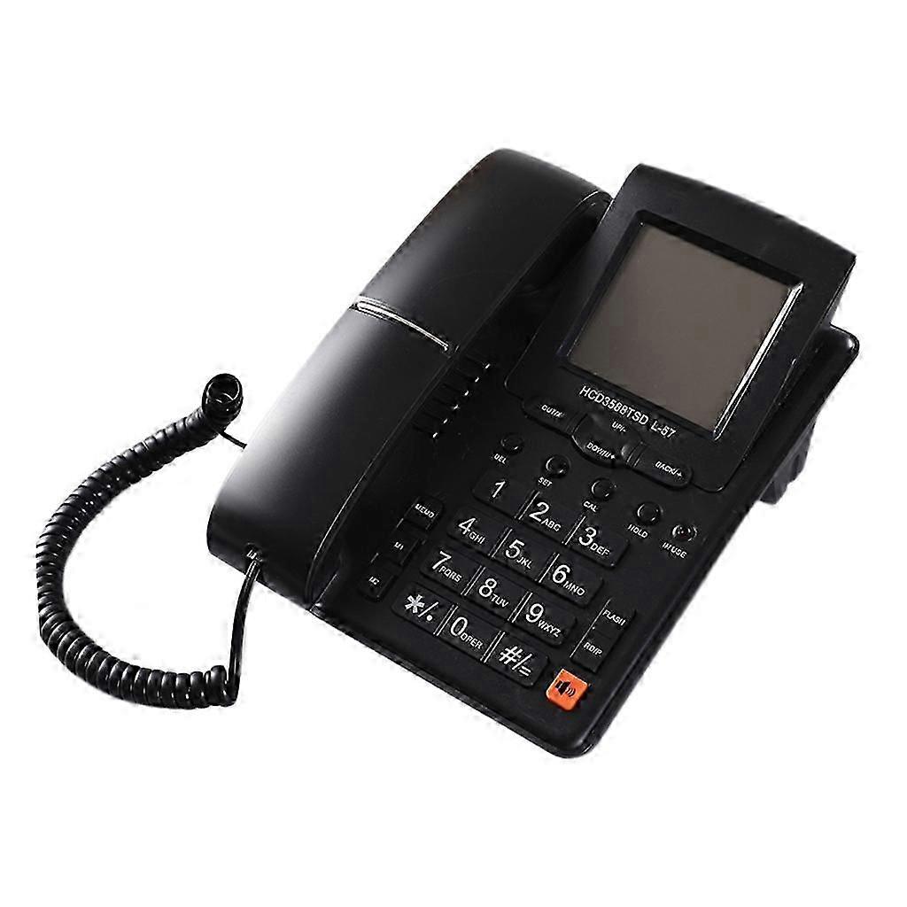 Large LCD Corded Phone with Mute/Pause/Hold/Flash/Redial/Handsfree Calculator