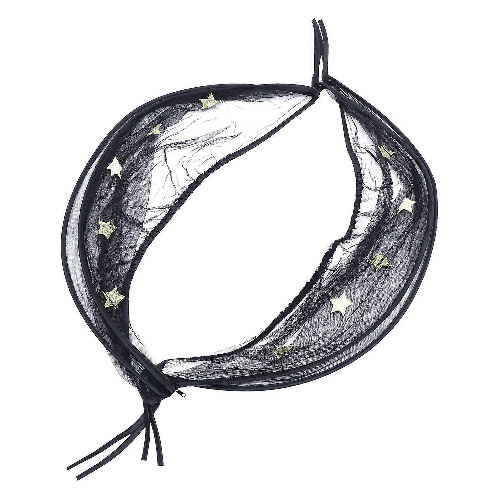 Mosquito Cover for Stroller Baby Buggy Camping Black Polyester Fiber 1Pack