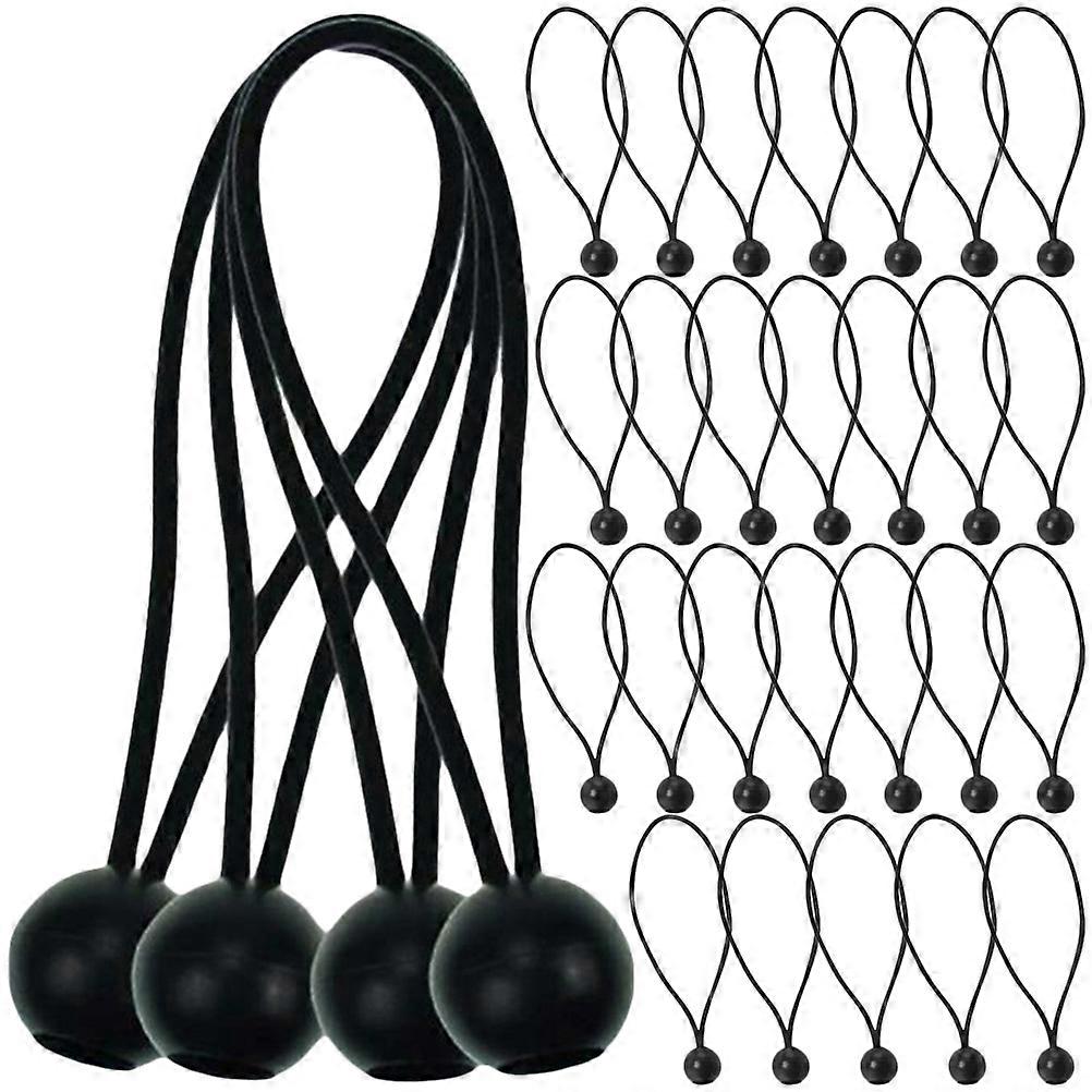 Ball Bungee Elastic Cord Heavy-Duty Tarp Tie Down 30Pcs Black
