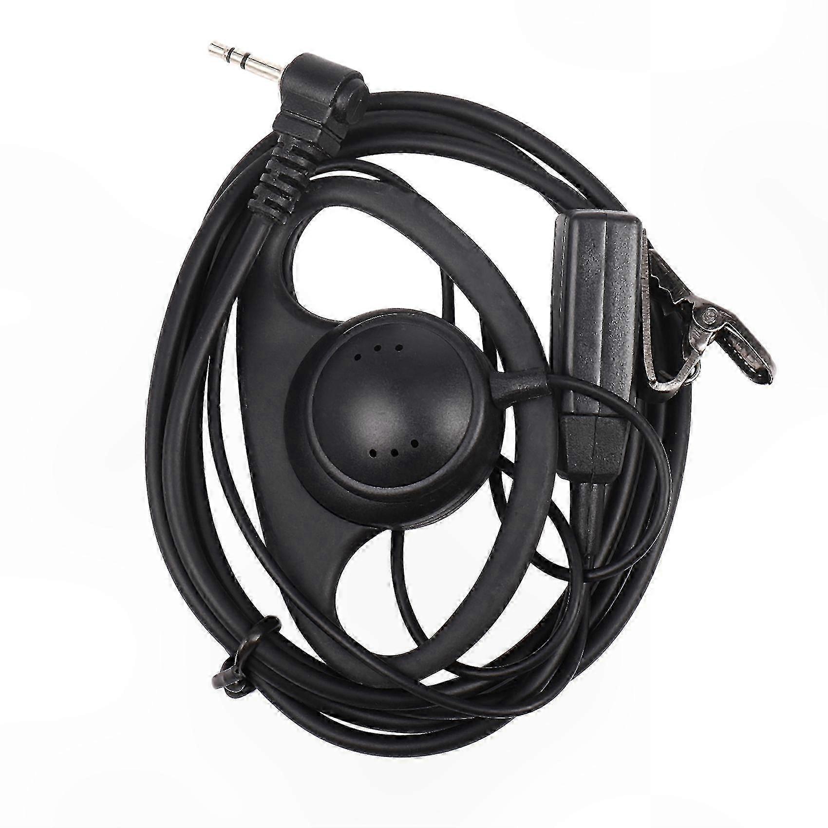 Single Pin D-Type Headset with PTT Mic for Portable Two-Way Radios T3 T4 T60 T80 Series