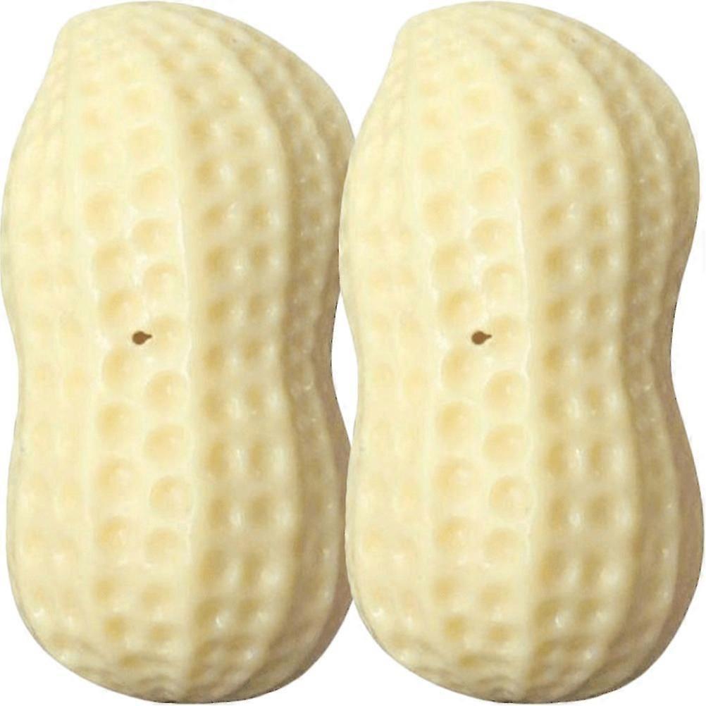 Squeaky Peanut Modeling Dog Toys for Chewing Play 14X8CM TPR Material 2Set