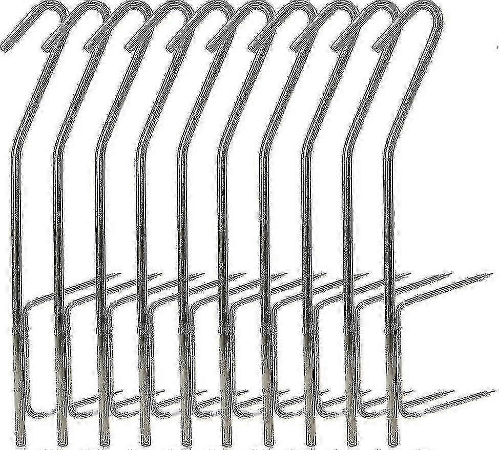 10 Pcs BBQ Smoking Hooks for Fish and Meat - Incense Hooks Compatible with Smokers and Grills