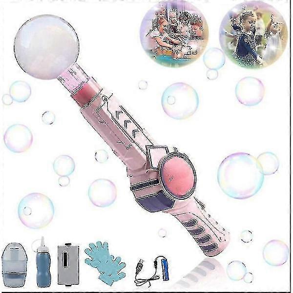 Elastic Smoke Bubble Machine, Automatic Magic Smoke Bubble Blowing Machine pink