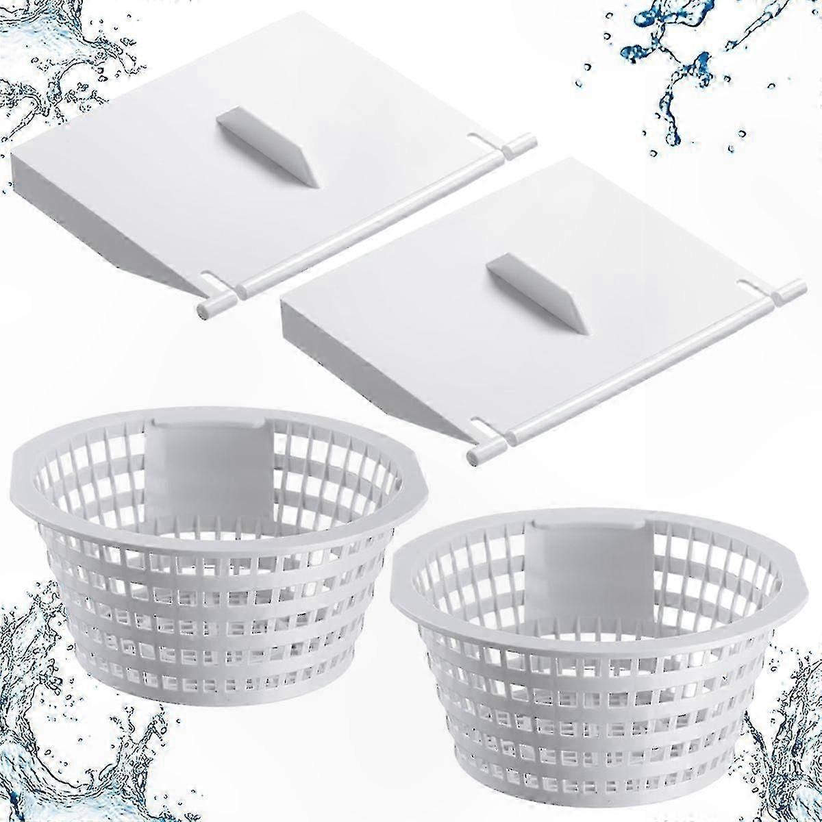 Replacement Skimmer Weir Door Flap and Pool Skimmer Basket for Above Ground and In-Ground Swimming Pool Parts