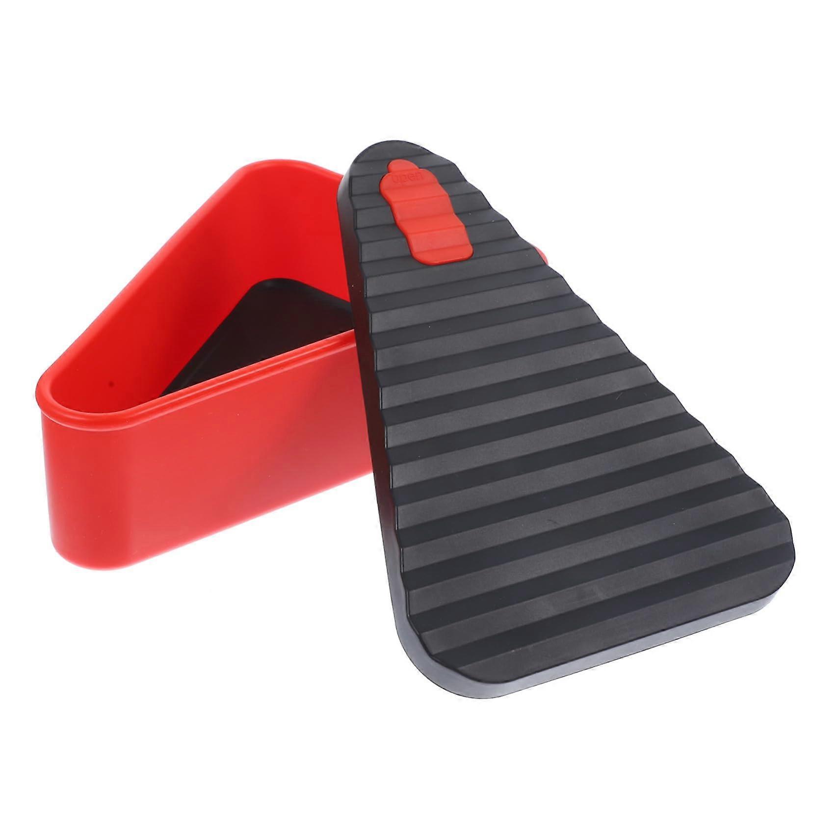 Microwave Safe Silicone Pizza Box - Portable Multi-Function Food Storage Container, Reusable Pizza Slice Carrier in Black Red