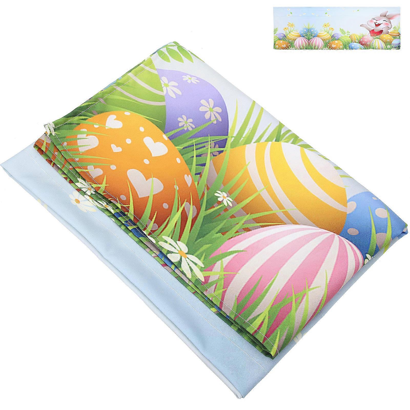 Easter Style Rectangular Window Valance For Home Decor Kitchen And Bathroom 137X45Cm Multi Color Decorative Piece 1Pcs