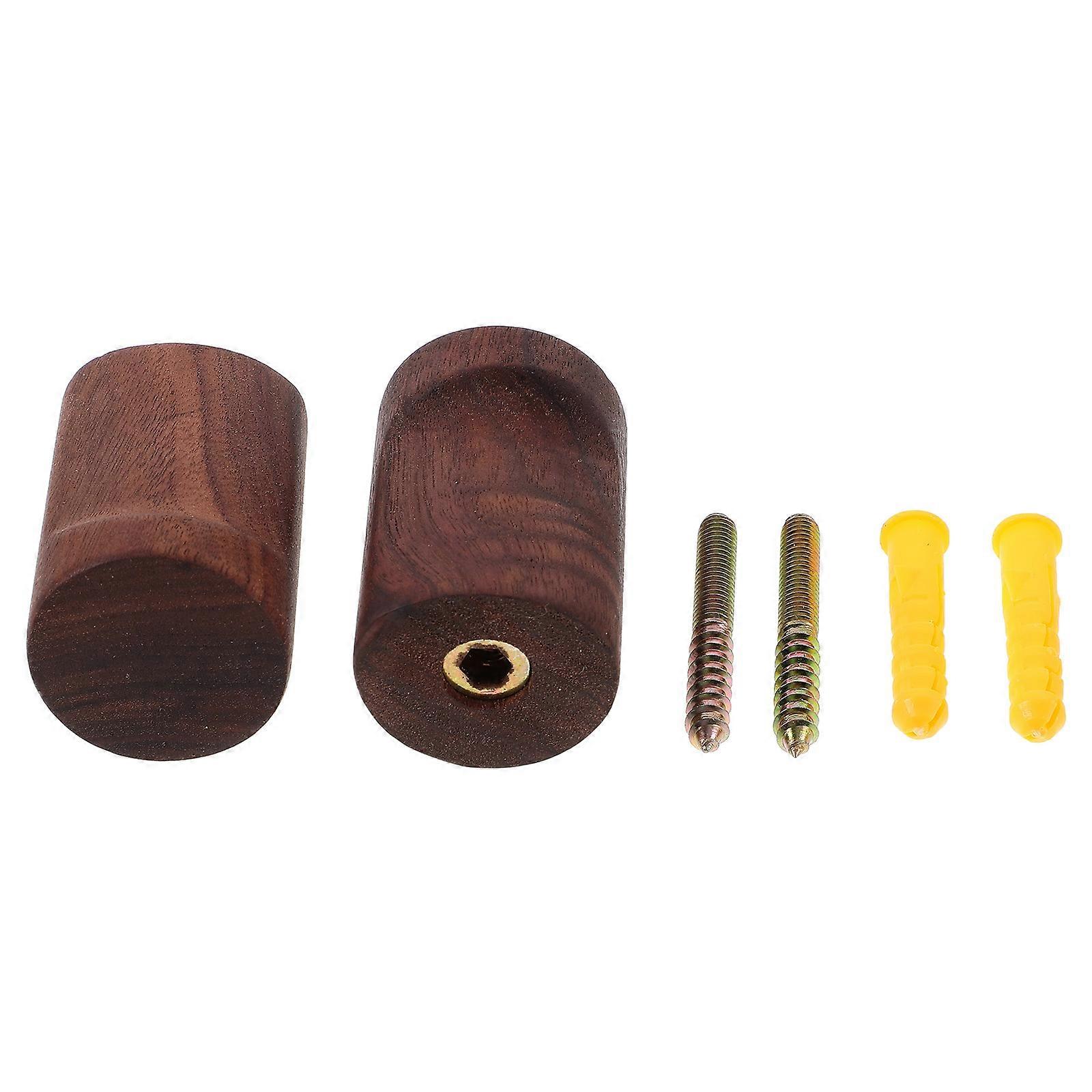 Wooden Clothes Hooks for Wall Mount Nordic Style Assorted Color 2 Pack Sturdy and