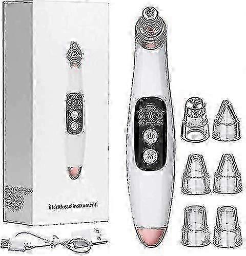 Electric Blackhead Vacuum Cleaner Cleaning Tool, Pore Extractor Beauty Instrument With 6 Probes(rose Gold)