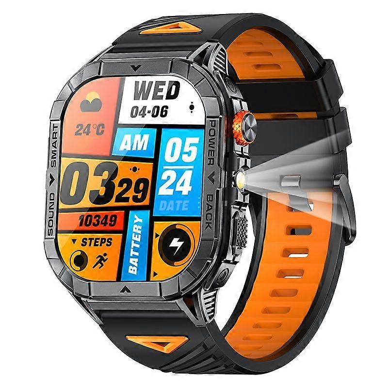 K70A Smartwatch 2.13" AMOLED HD Display 20 Sports Modes Heart Rate SpO2 Monitor IP68(Orange)
