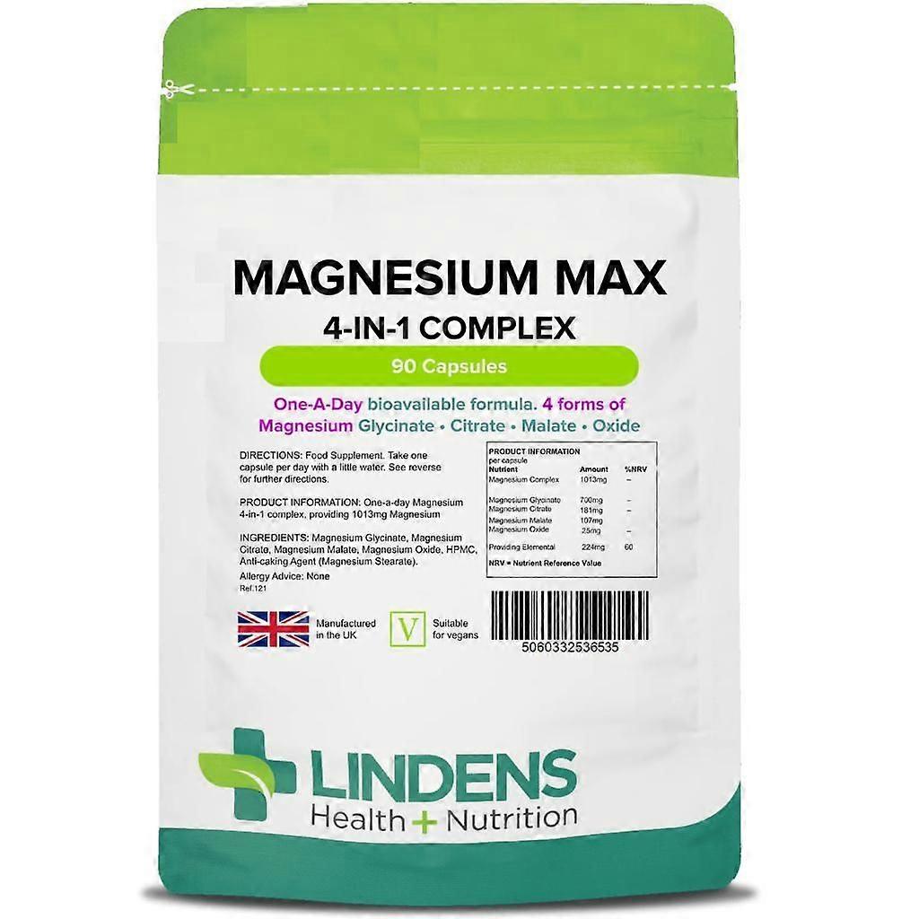 Lindens Magnesium Max 4 in 1 Complex Capsules 90 (6535)