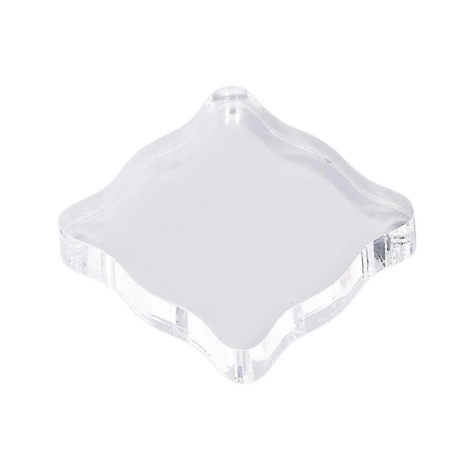 2025 Latest Model Acrylic Stamp Block Acrylic Handle Curved DIY Stamp Craft