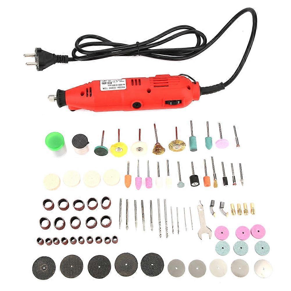 130W Mini Electric Drill Grinder Variable Speed Rotary Tool Kit 110-230VAC EU Plug