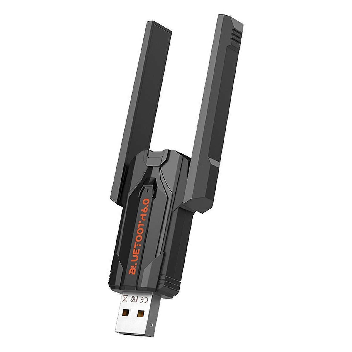 USB Bluetooth 6.0 Adapter BLE/ USB Audio Receiver/Transmitter 3Mbps AAC/ with Dual Antennas for Win