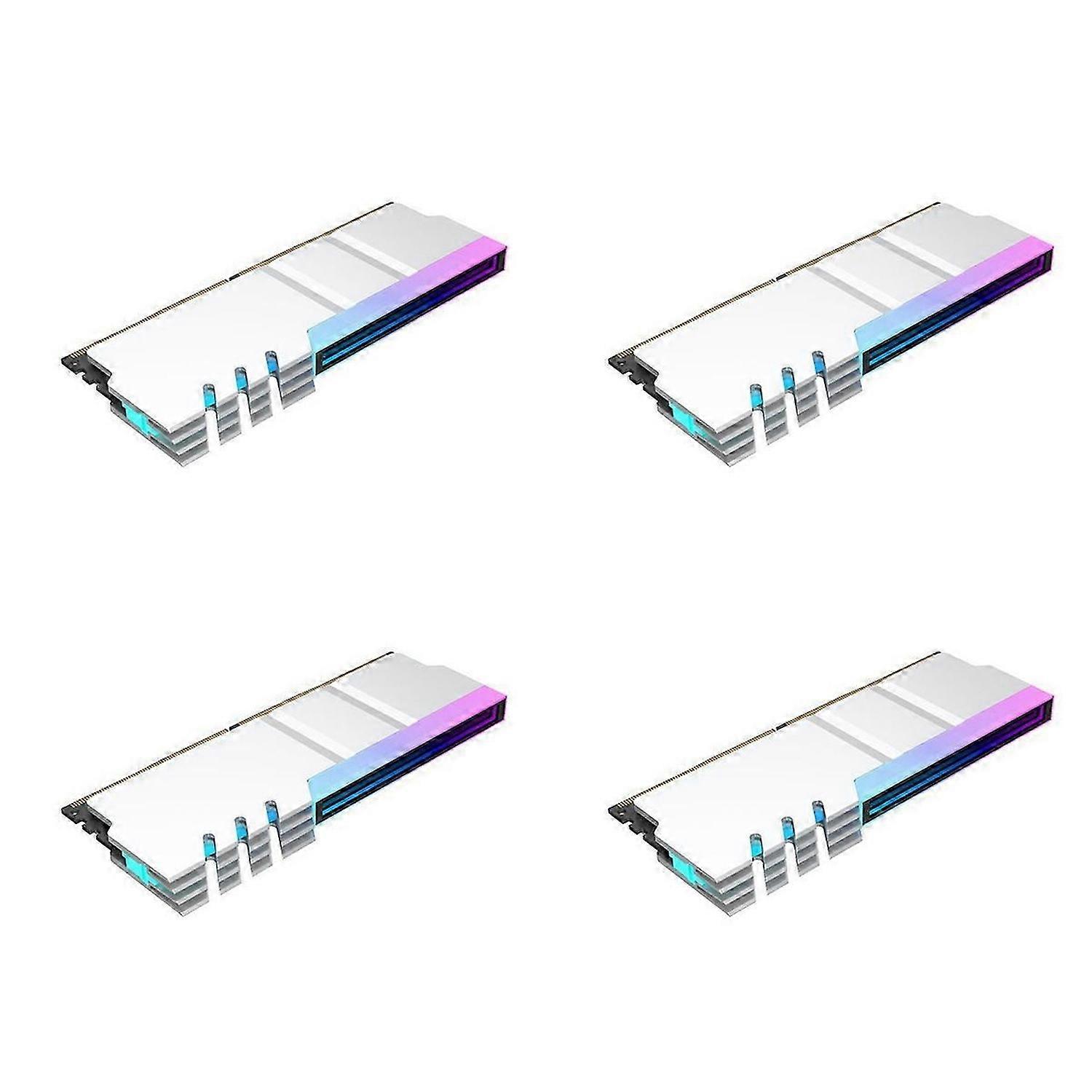 Computer DDR4 DDR5 5V ARGB Sync Memory Radiator PC Armor Silver White