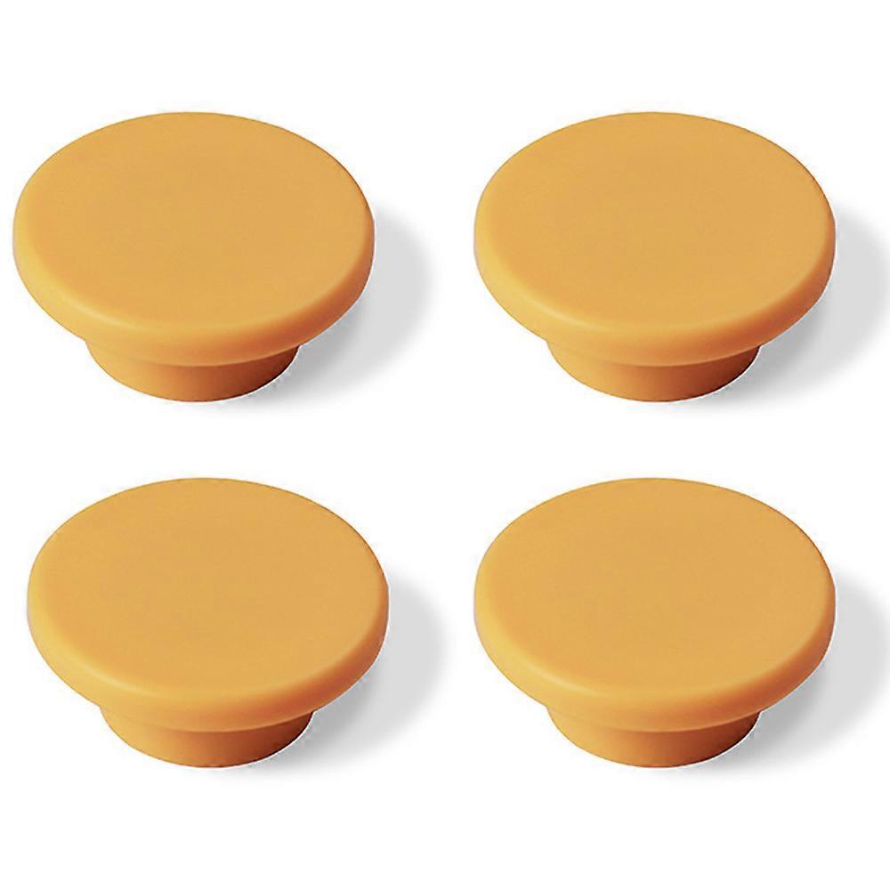 Set of 4 colorful plastic furniture knobs for children's rooms round drawer and cabinet handles, 6 colors to choose from, ideal for childr 5