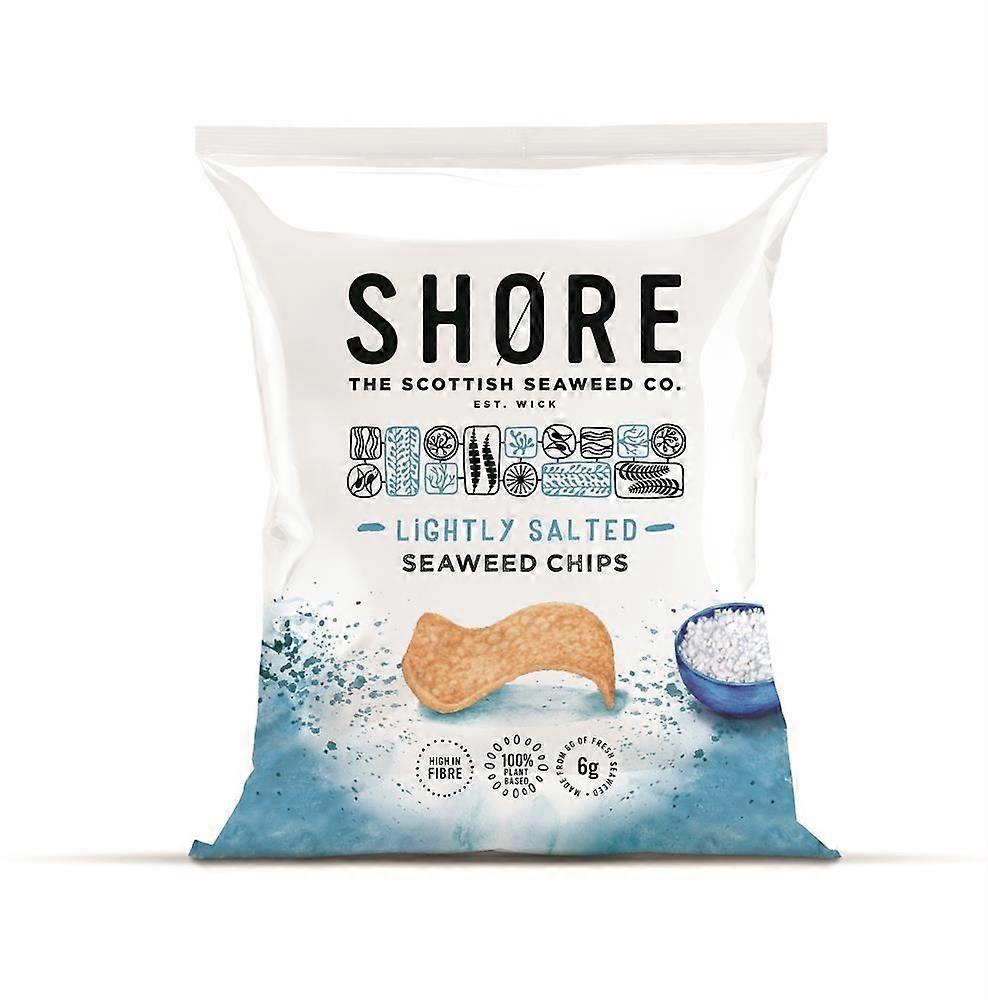 Shore Scottish Seaweed Seaweed Chips - Sea Salt 25g - 6 Pack