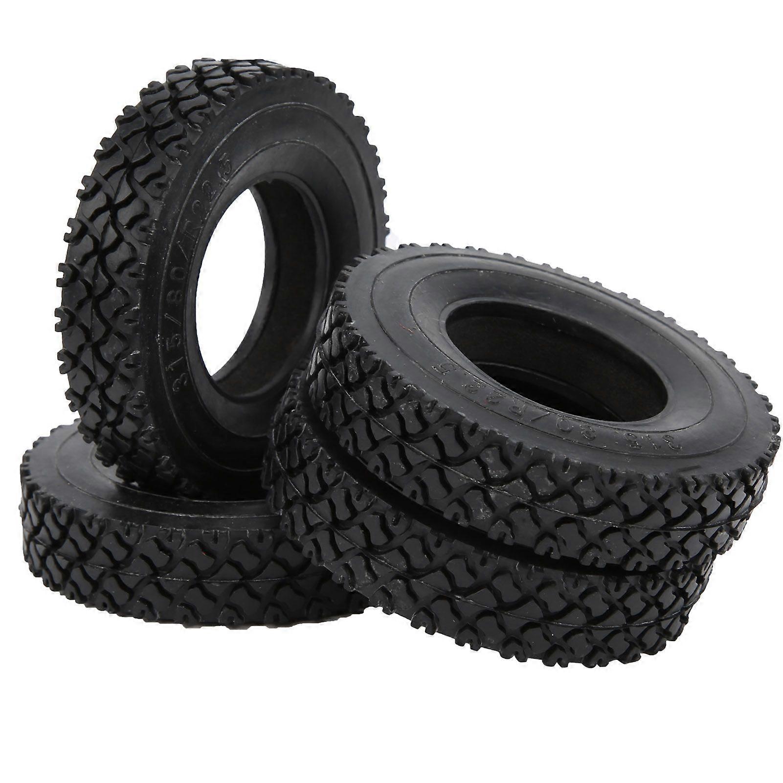 4Pcs 20mm Width Shoe Sole Pattern Tyre for Tamiya Tractor Truck 1/14 RC Car Black