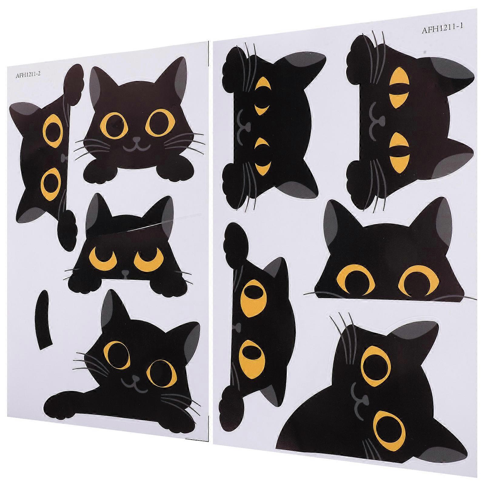 Cat Wall Stickers Decorative Decals for Home Featuring 2 Sheets Removable