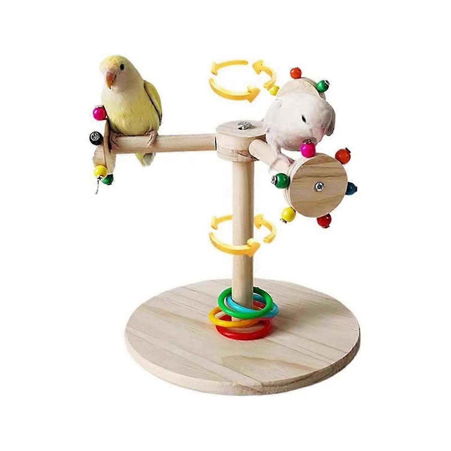 Bird Perch Stand Perch Stick Toy for Sparrow Rotating Windmill Design Bird Claw Grinding Stand for C
