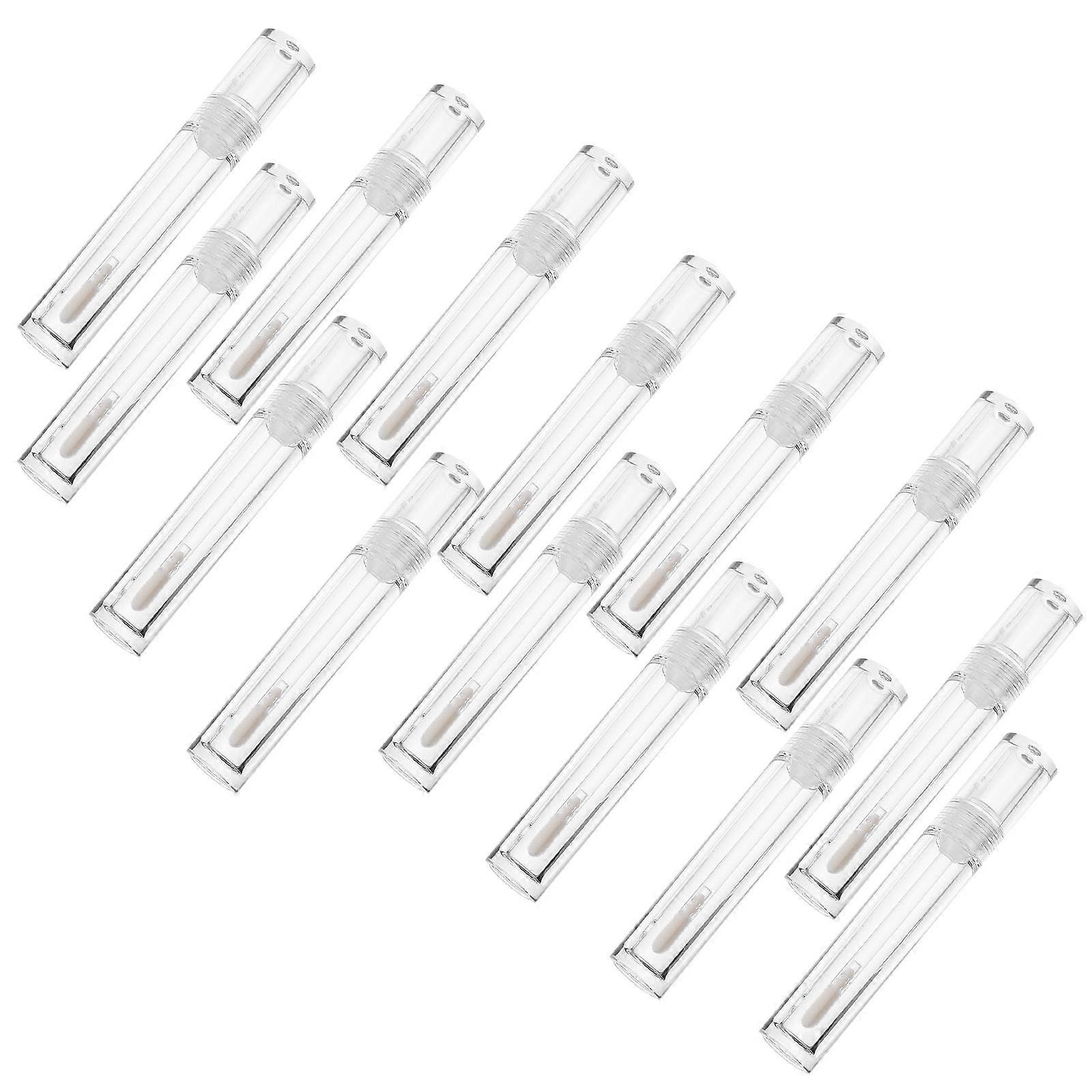 Transparent Lip Gloss Tube Cylindrical Diy Enthusiasts Plastic Refillable 20Set