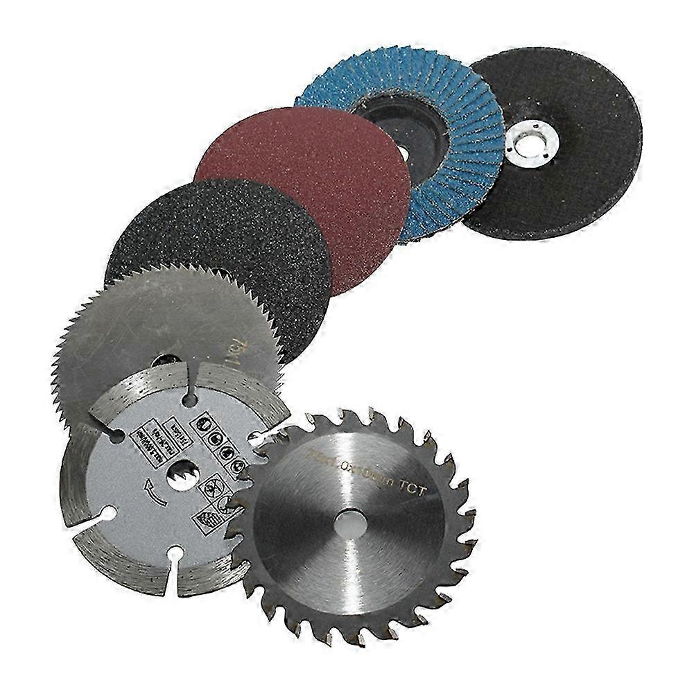 7Pcs 75mm Cutting Disc Kit for 10mm Bore Angle Grinder