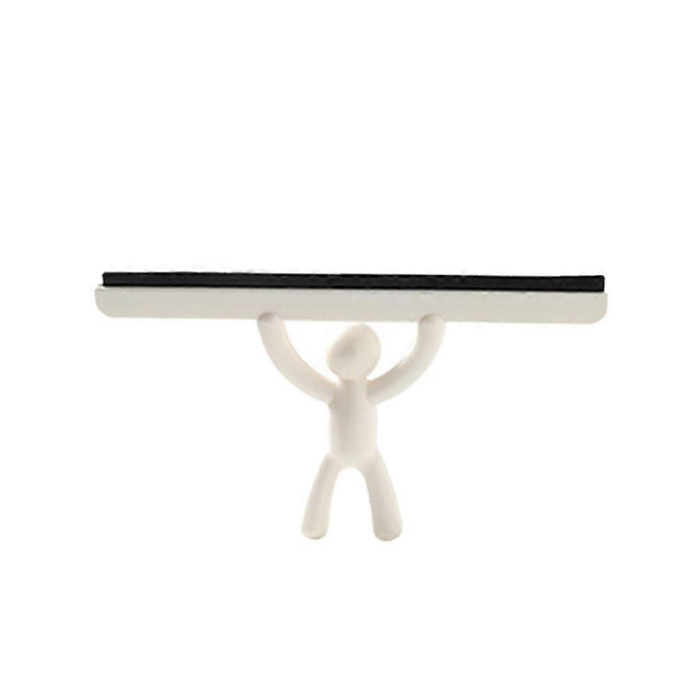 Plastic Window Squeegee Tiny Human Shape Glass Scraper Cleaning Tools White