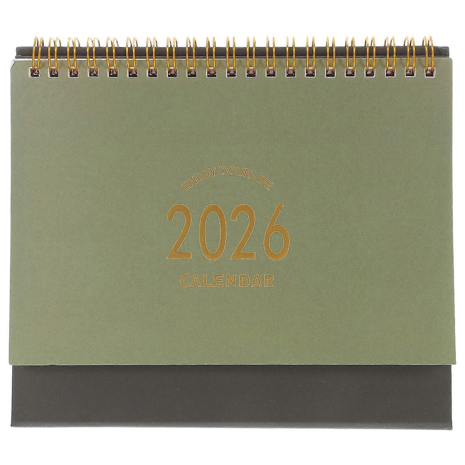 Small Desk Calendar: 2025-2026 Standing Flip Desk Calendar - Thick Paper Small Monthly Schedule Planner For Office Home Date Organizing