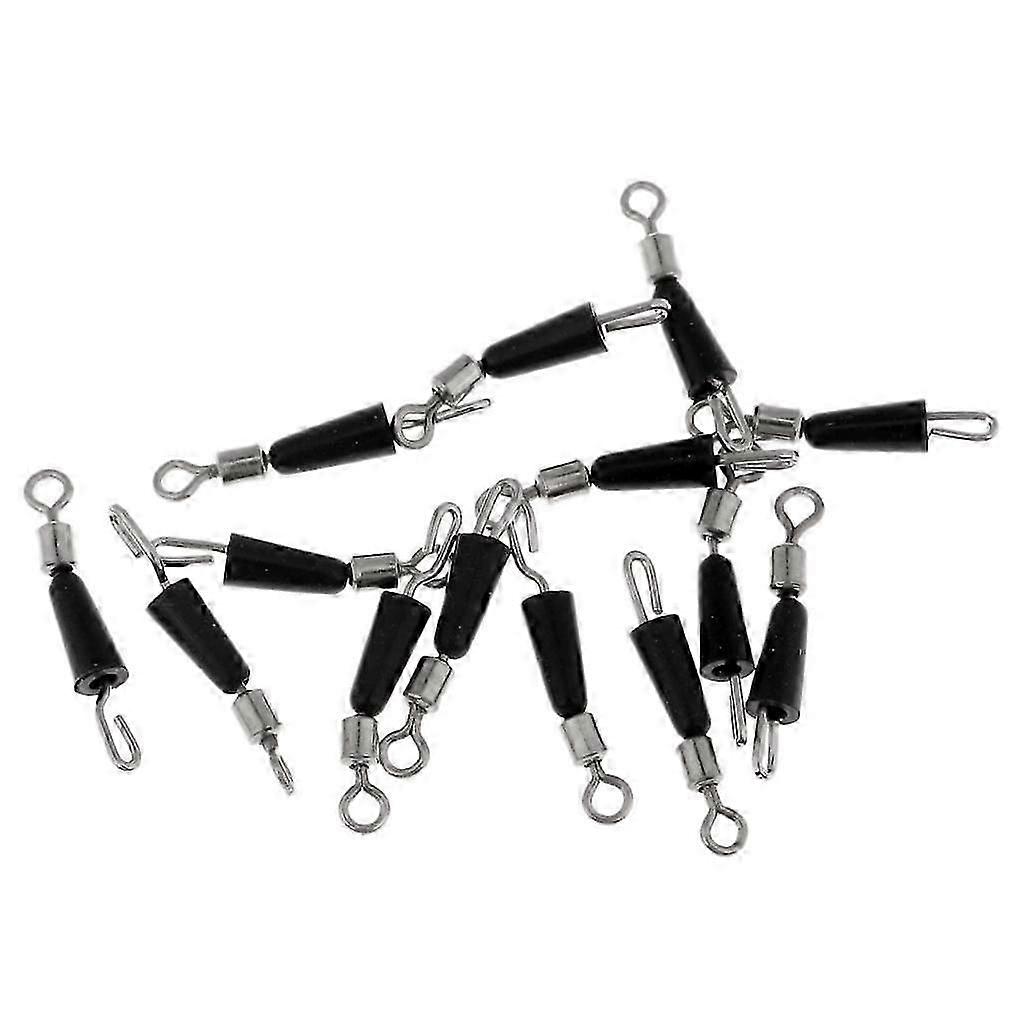 50pcs Fishing Rolling Swivels Snap Connector Carp Tackle Simple Design