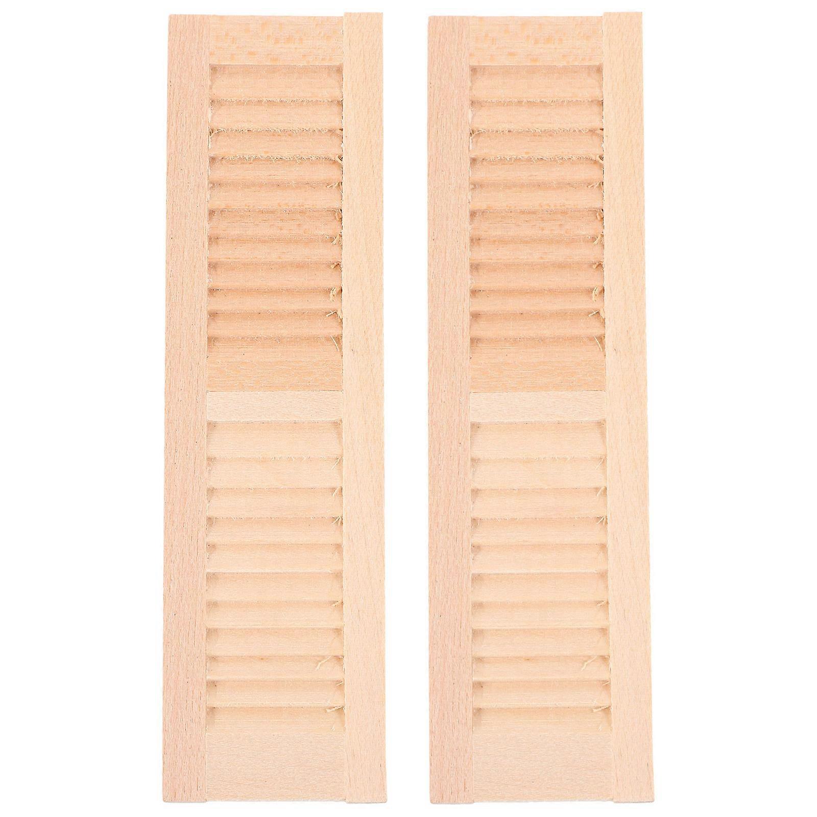 Miniature Shutters DIY Tiny Shutters for Decor 6Pcs Wooden Material