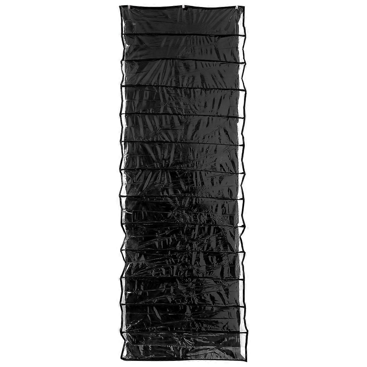 Shoe Closet Over Door Hanger with 26 Pockets for Storage 2Pcs Black