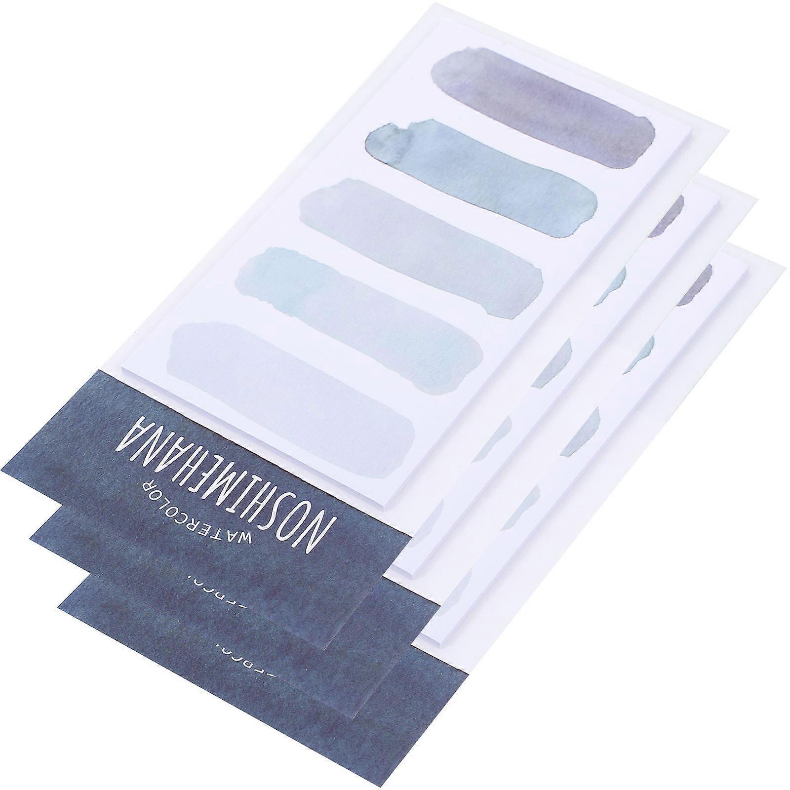 Memo Notes 3Pcs Sky-Blue Paper Small Note Pad with No-Trace Removal Feature for Note Taking