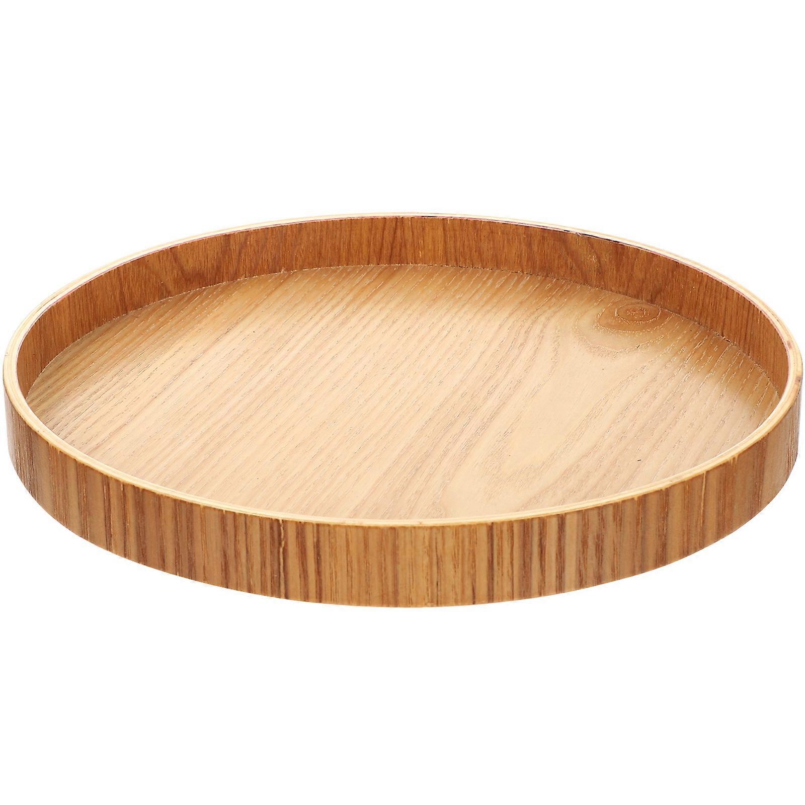 Small Wood Serving Tray for Storage 3Pcs Rustic Wooden Tray Light Brown