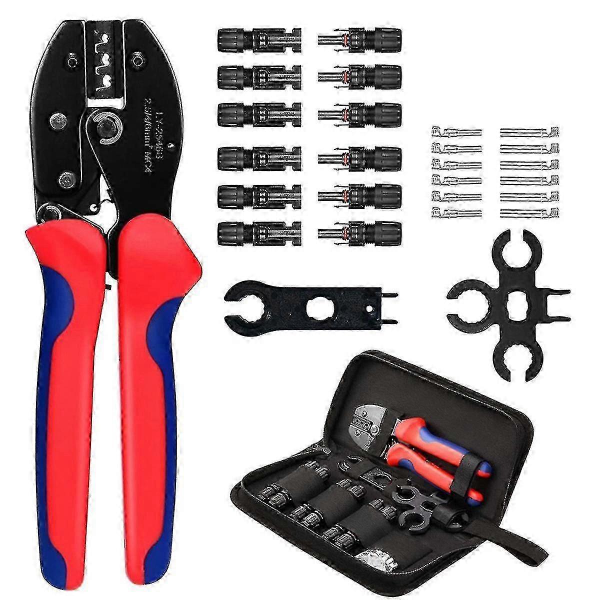 27pcs/set Solar Connector 1000v30a Solar Panel Branch Pv Connectors Connect Tool -2546b Crimping Pl 2025