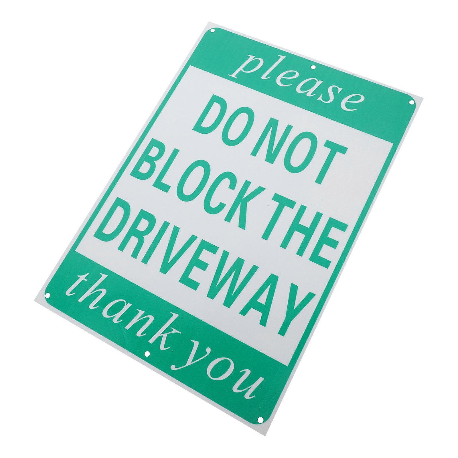 Do Not Block Sign Aluminum Alloy for Outdoor Use 3Pcs