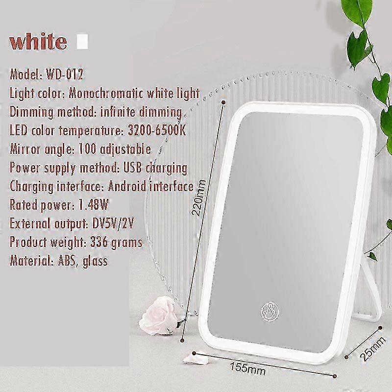2025 Rechargeable Makeup Mirror with Lights, Portable Travel Lighted Vanity Mirror, Dimmable Touch Screen Tabletop LED Make up Mirror