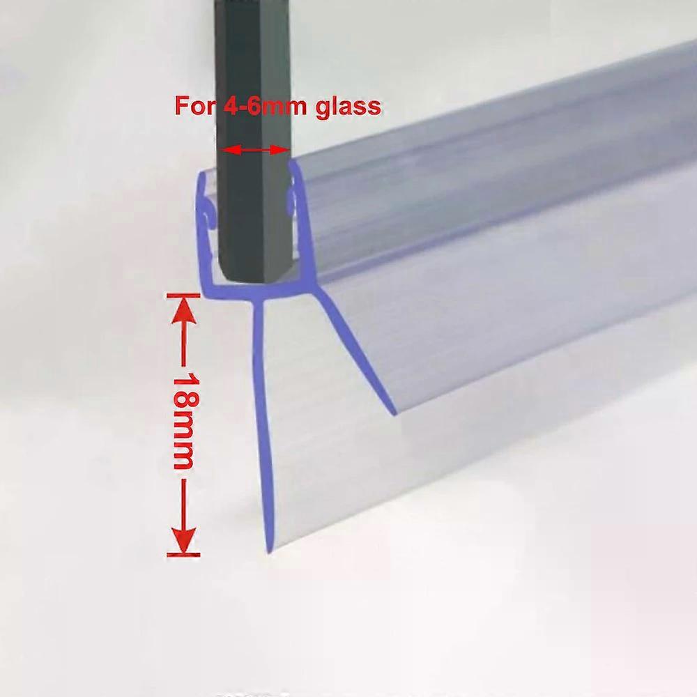 Shower Screen Door Seal Strip PVC Frameless Shower Door Bottom Seal with Drip Stripping Seal Sweep Water Blocking Strips