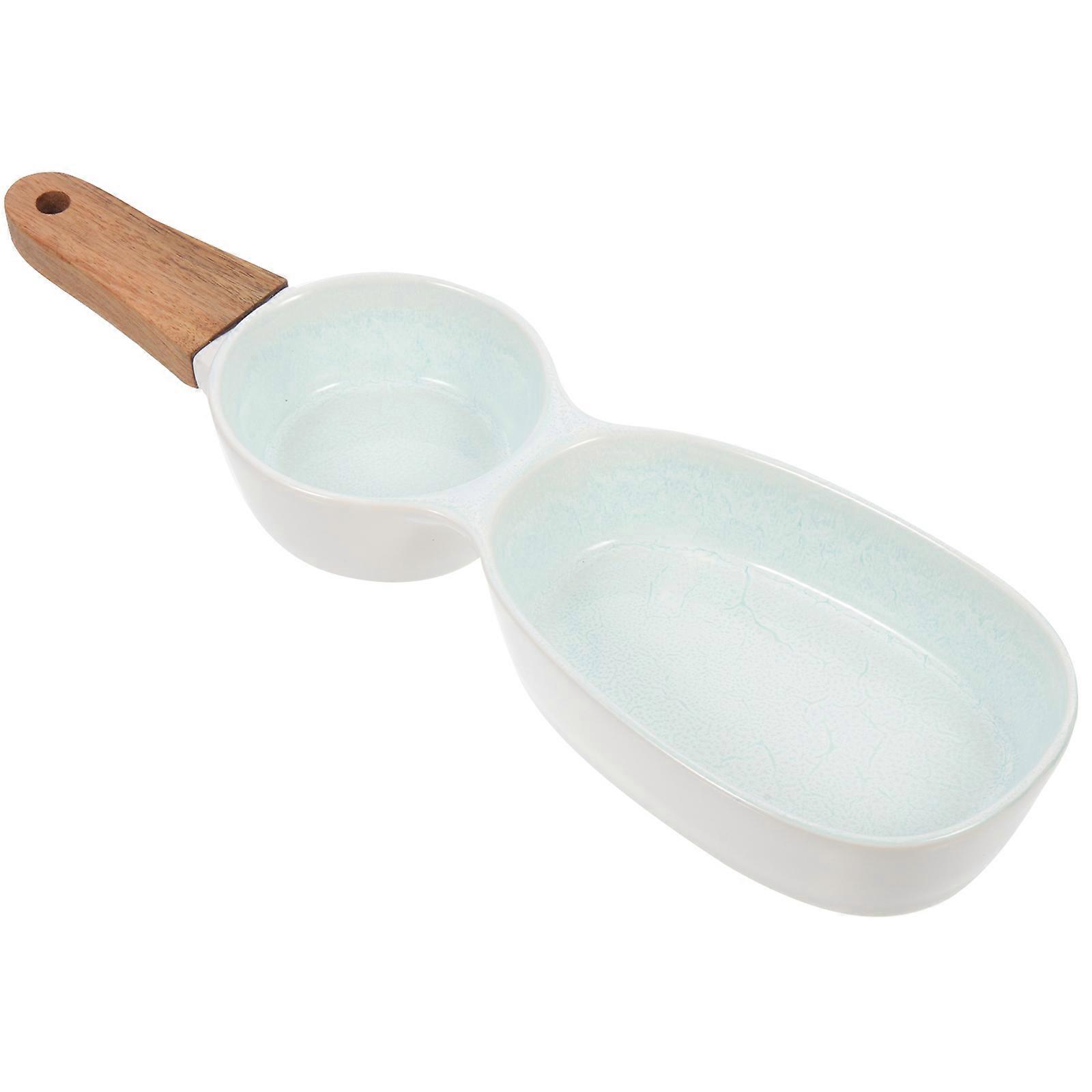 Multi-Grid Snack Tray 2Pcs Snack Bowl Perfect For Cold Dish Storage Suitable For Home Use And Restaurant Use In Green Color With Functionality