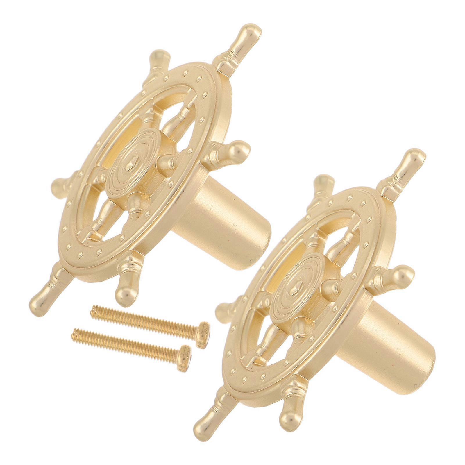 Golden Drawer Pull Handle Retro Design 6Pcs For Home Decor Easy Installation Suitable For DIY Enthusiasts