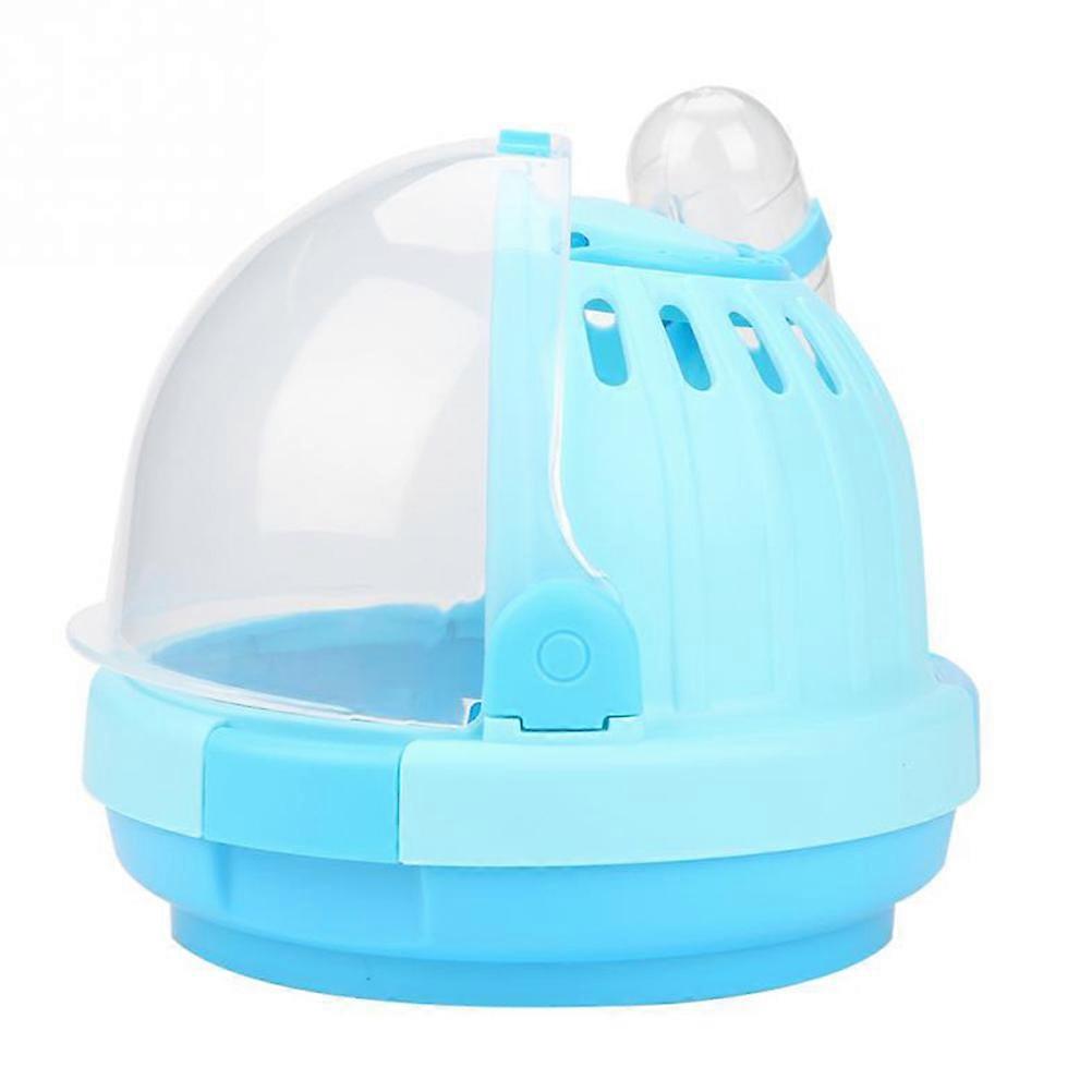 Plastic Shape Travel Carrier Designed For Small Pets Suitable For Short Journeys With Locking Blue 1Set
